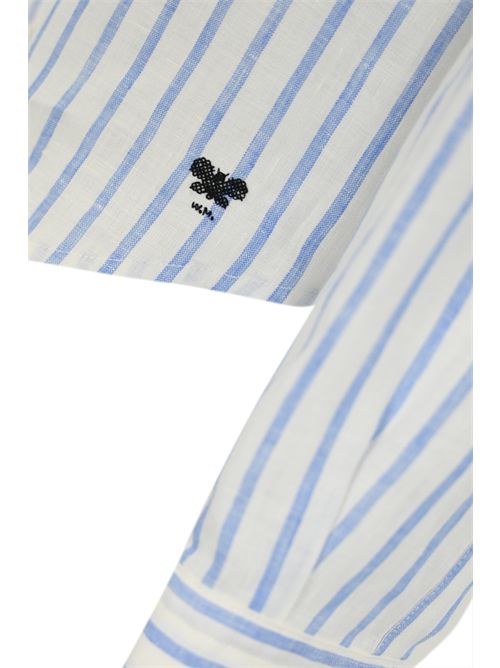 Camicia boxy Nolana in lino Azzurro/Bianco WEEKEND MAX MARA | 2515111072600015